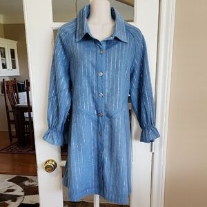 NWT blue b. Denim Button-Up Shirt Dress Size S